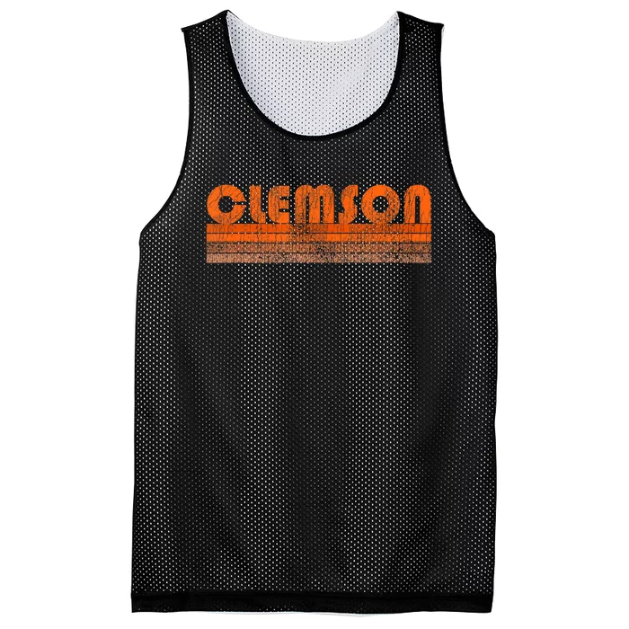 Vintage Retro Clemson Sc Souvenir Mesh Reversible Basketball Jersey Tank