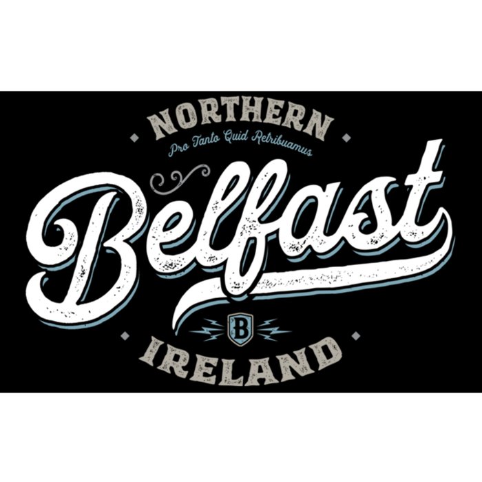 Vintage Retro City Travel Capital Belfast Northern Ireland Bumper Sticker