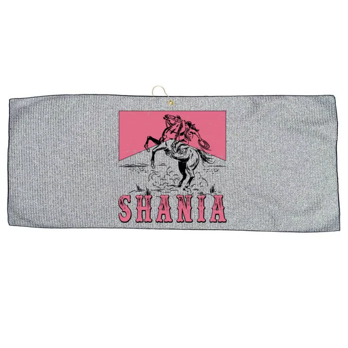 Vintage Retro Cowgirl Shania Large Microfiber Waffle Golf Towel