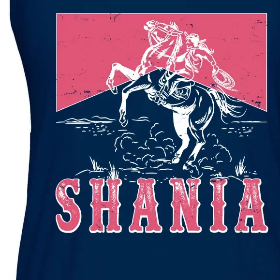 Vintage Retro Cowgirl Shania Ladies Essential Flowy Tank