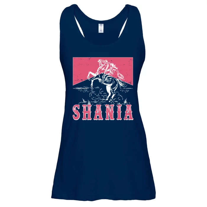 Vintage Retro Cowgirl Shania Ladies Essential Flowy Tank