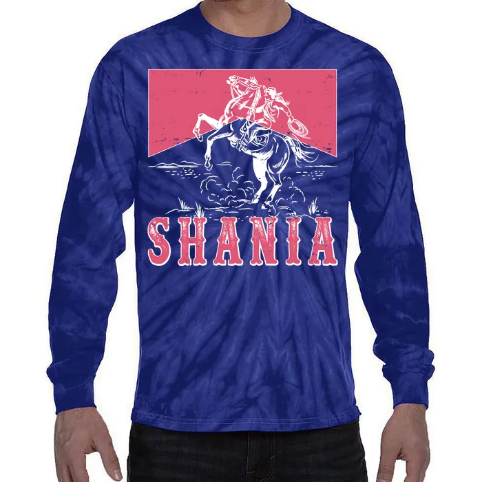 Vintage Retro Cowgirl Shania Tie-Dye Long Sleeve Shirt