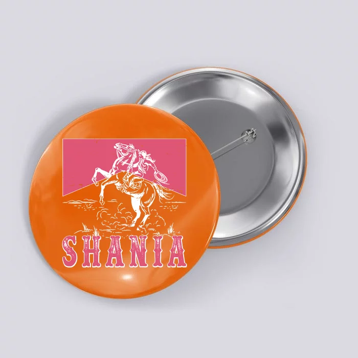 Vintage Retro Cowgirl Shania Button