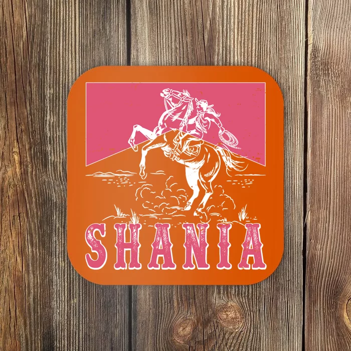 Vintage Retro Cowgirl Shania Coaster