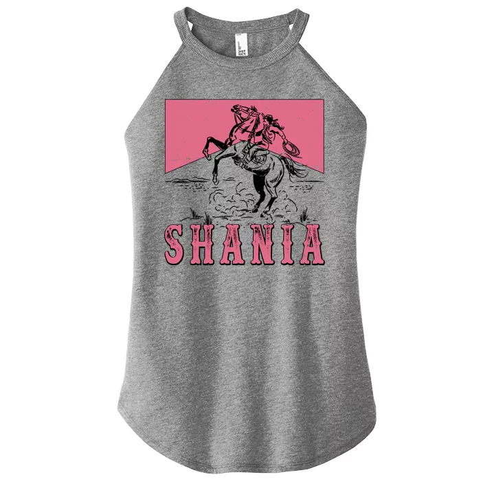 Vintage Retro Cowgirl Shania Women’s Perfect Tri Rocker Tank