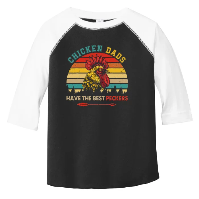 Vintage Retro Chicken Dads Have The Best Peckers Farmer Toddler Fine Jersey T-Shirt