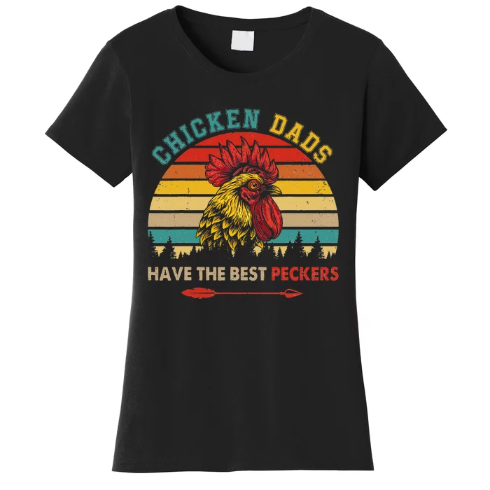 Vintage Retro Chicken Dads Have The Best Peckers Farmer Women's T-Shirt