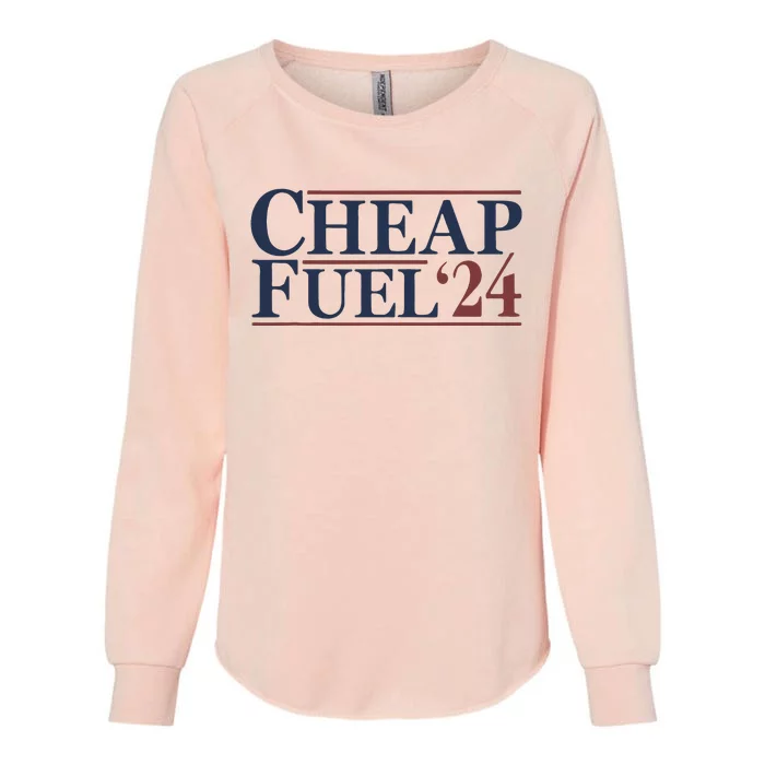 Vintage Retro Cheap Fuel 2024 Funny Trump 2024 Womens California Wash Sweatshirt