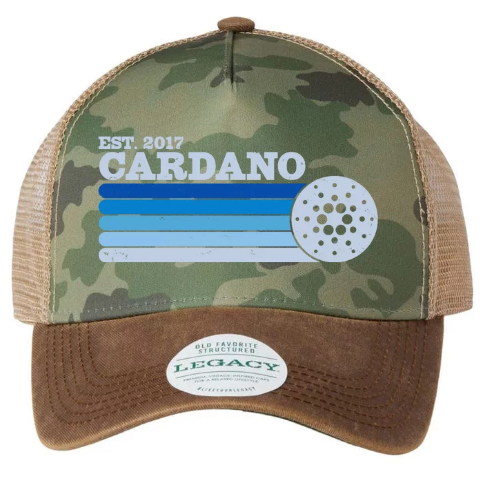 Vintage Retro Cardano Cryptocurrency Logo Legacy Tie Dye Trucker Hat