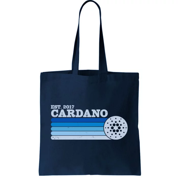 Vintage Retro Cardano Cryptocurrency Logo Tote Bag