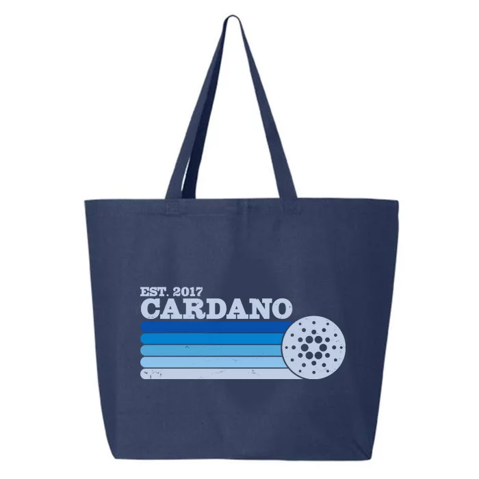 Vintage Retro Cardano Cryptocurrency Logo 25L Jumbo Tote