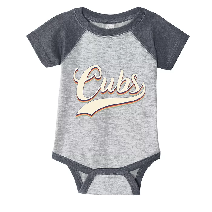 Vintage Retro Cubs Sports Name Infant Baby Jersey Bodysuit