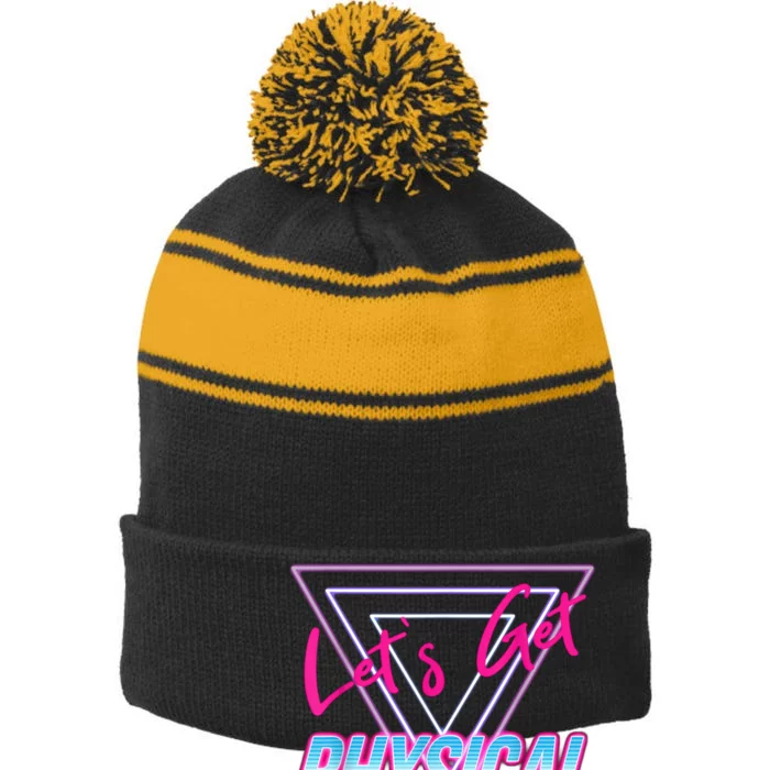 Vintage Retro Call Me Old Fashioned Whiskey Stripe Pom Pom Beanie