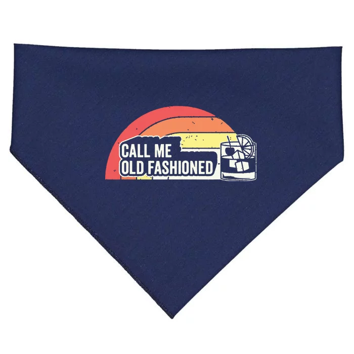 Vintage Retro Call Me Old Fashioned Whiskey USA-Made Doggie Bandana