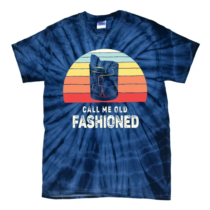 Vintage Retro Call Me Old Fashioned Whiskey Lover Tie-Dye T-Shirt