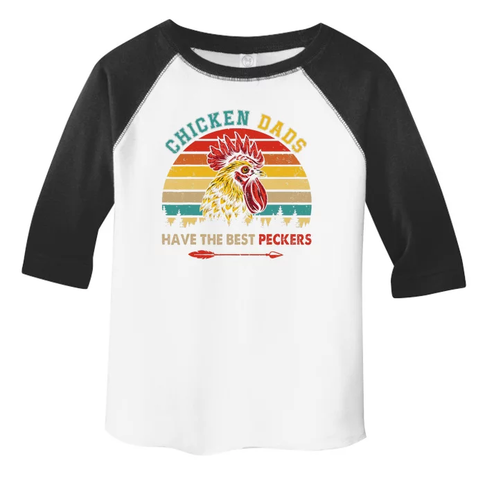 Vintage Retro Chicken Dads Have The Best Peckers Farmer Toddler Fine Jersey T-Shirt