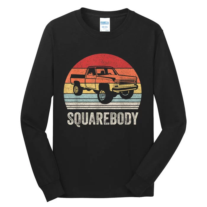 Vintage Retro Classic Square Body Squarebody Truck Tall Long Sleeve T-Shirt