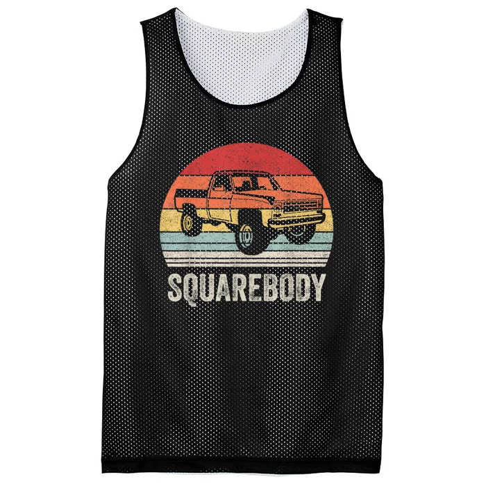 Vintage Retro Classic Square Body Squarebody Truck Mesh Reversible Basketball Jersey Tank