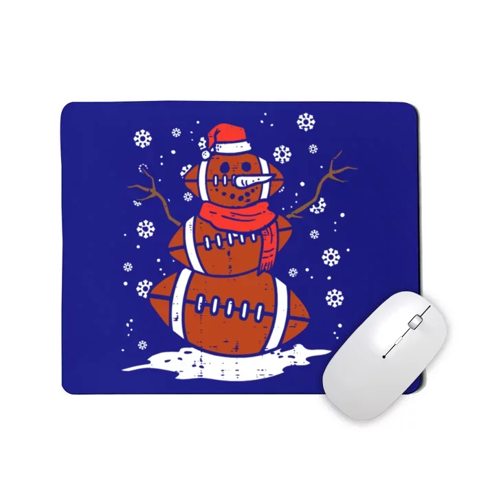 Vintage Retro Christmas American Football Snow Xmas Sport Gift Mousepad