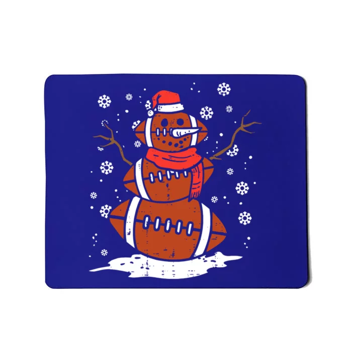 Vintage Retro Christmas American Football Snow Xmas Sport Gift Mousepad