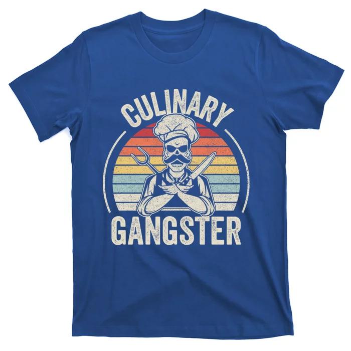 Vintage Retro Culinary Gangster Cooking Chef Bbq Cool Gift T-Shirt