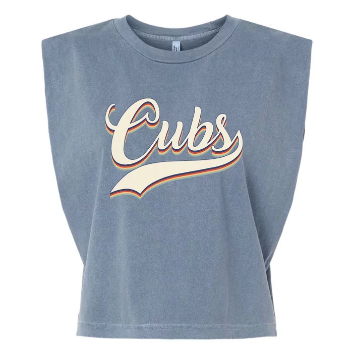 Vintage Retro Cubs Gift Garment-Dyed Women's Muscle Tee