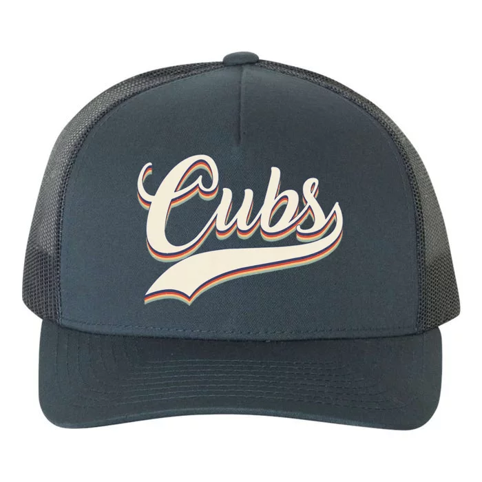 Vintage Retro Cubs Gift Yupoong Adult 5-Panel Trucker Hat