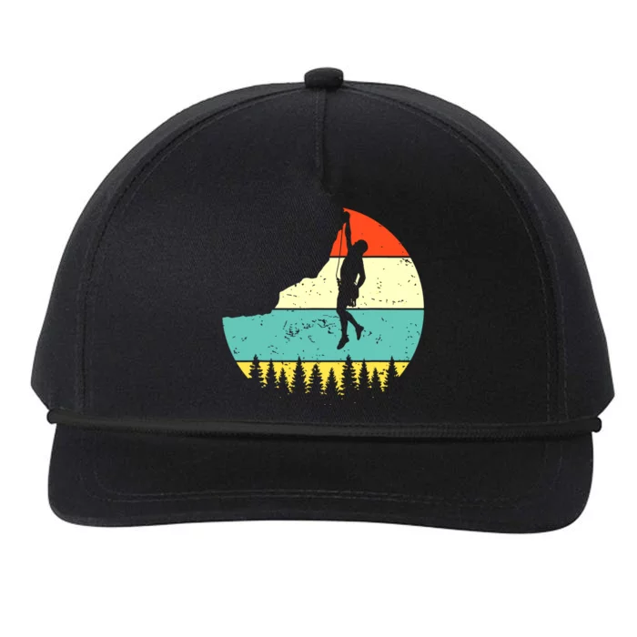 Vintage Rock Climbing Mountain Climber Snapback Five-Panel Rope Hat