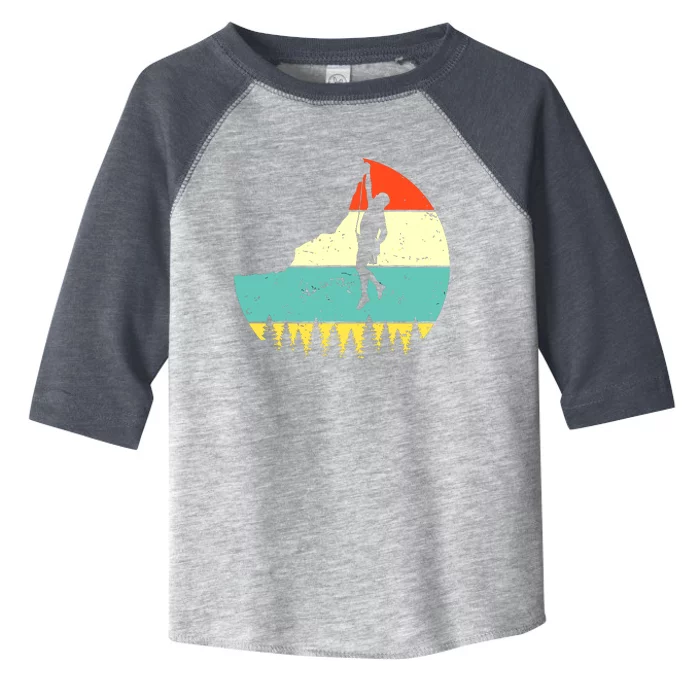 Vintage Rock Climbing Mountain Climber Toddler Fine Jersey T-Shirt