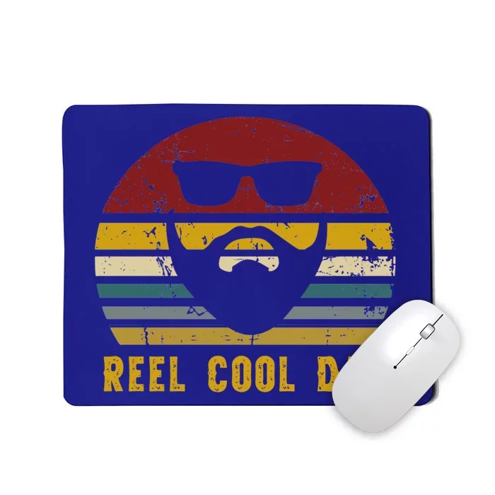 Vintage Reel Cool Dad Rad Fisher Dad Gift Mousepad