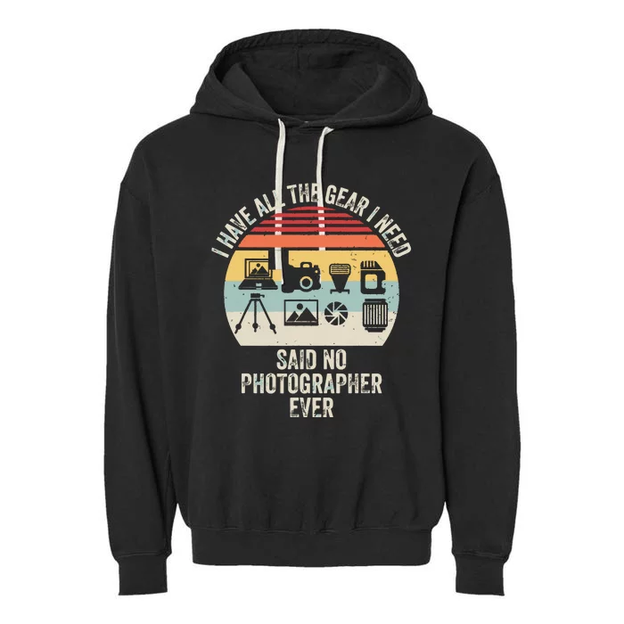 Vintage Retro Camera Photographer Photography Lover Gift Garment-Dyed Fleece Hoodie