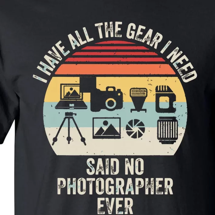 Vintage Retro Camera Photographer Photography Lover Gift Tall T-Shirt