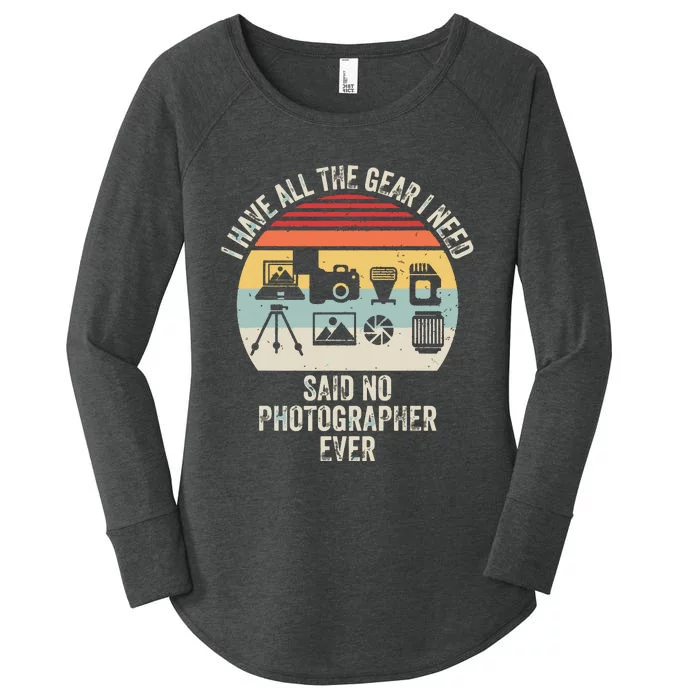 Vintage Retro Camera Photographer Photography Lover Gift Women's Perfect Tri Tunic Long Sleeve Shirt