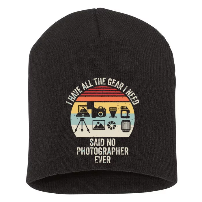 Vintage Retro Camera Photographer Photography Lover Gift Short Acrylic Beanie