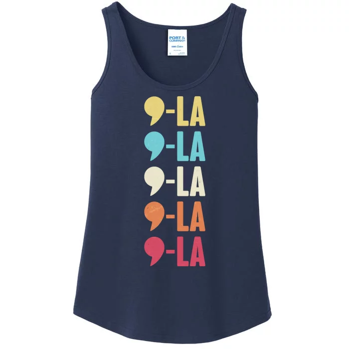 Vintage Retro Comma La Kamala Harris 2024 Ladies Essential Tank