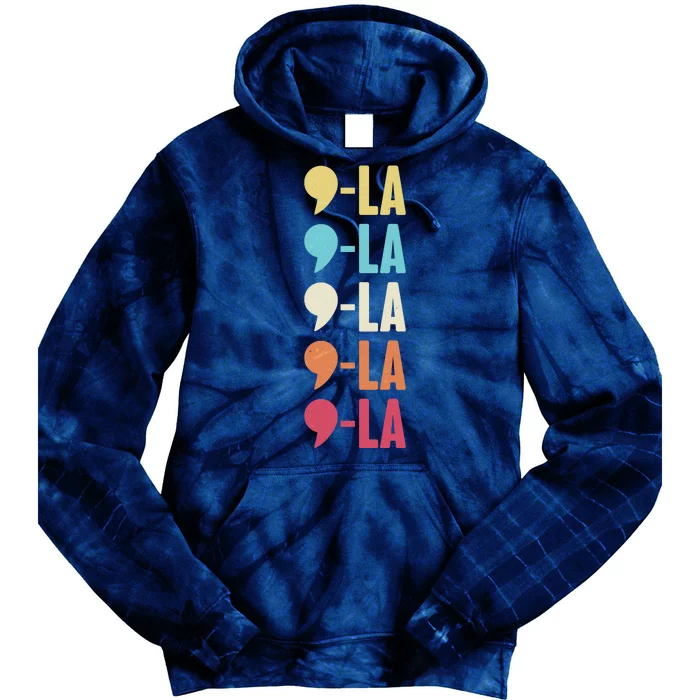 Vintage Retro Comma La Kamala Harris 2024 Tie Dye Hoodie