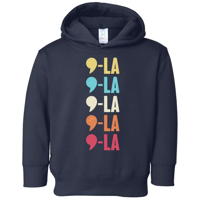 Vintage Retro Comma La Kamala Harris 2024 Toddler Hoodie