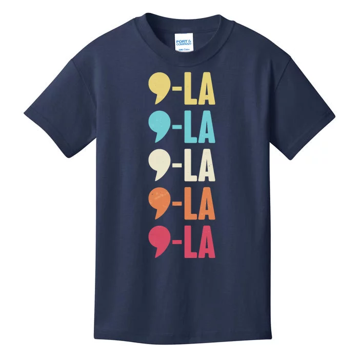 Vintage Retro Comma La Kamala Harris 2024 Kids T-Shirt