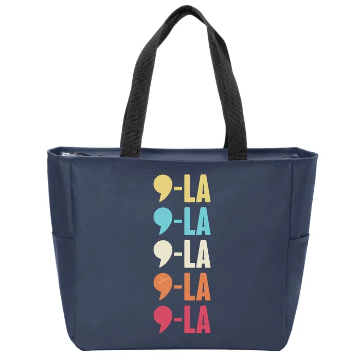 Vintage Retro Comma La Kamala Harris 2024 Zip Tote Bag