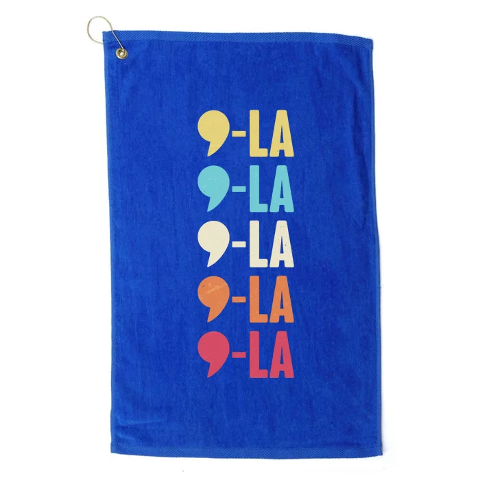 Vintage Retro Comma La Kamala Harris 2024 Platinum Collection Golf Towel