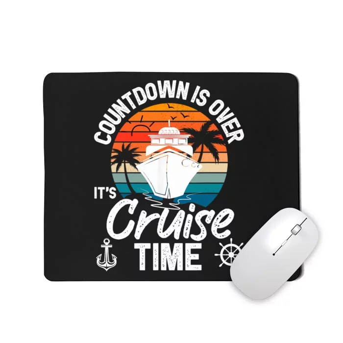 Vintage Retro Countdown Is Over It's Cruise Time Mousepad