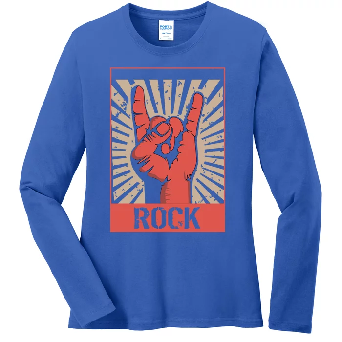 Vintage Rock Concert Band Poster 70s 80s Retro Music Gift Cute Gift Ladies Long Sleeve Shirt