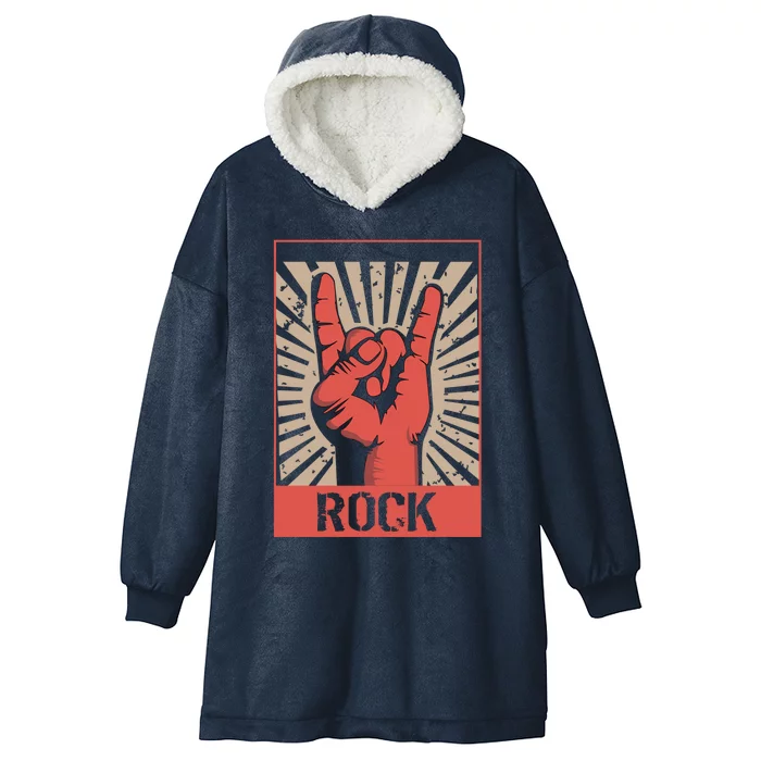 Vintage Rock Concert Band Poster 70s 80s Retro Music Gift Cute Gift Hooded Wearable Blanket