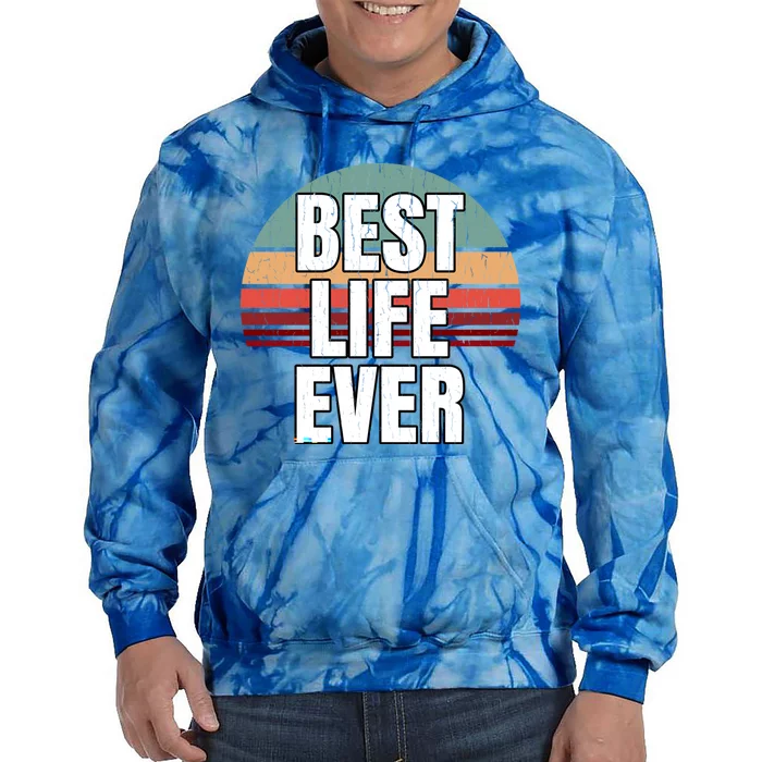 Vintage Retro Design Jw Broadcasting Best Life Ever Gift Tie Dye Hoodie