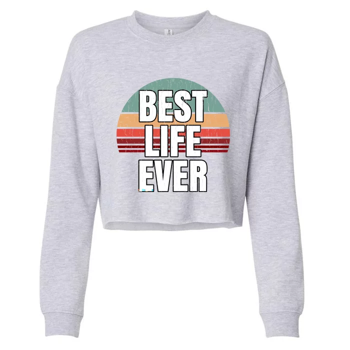 Vintage Retro Design Jw Broadcasting Best Life Ever Gift Cropped Pullover Crew