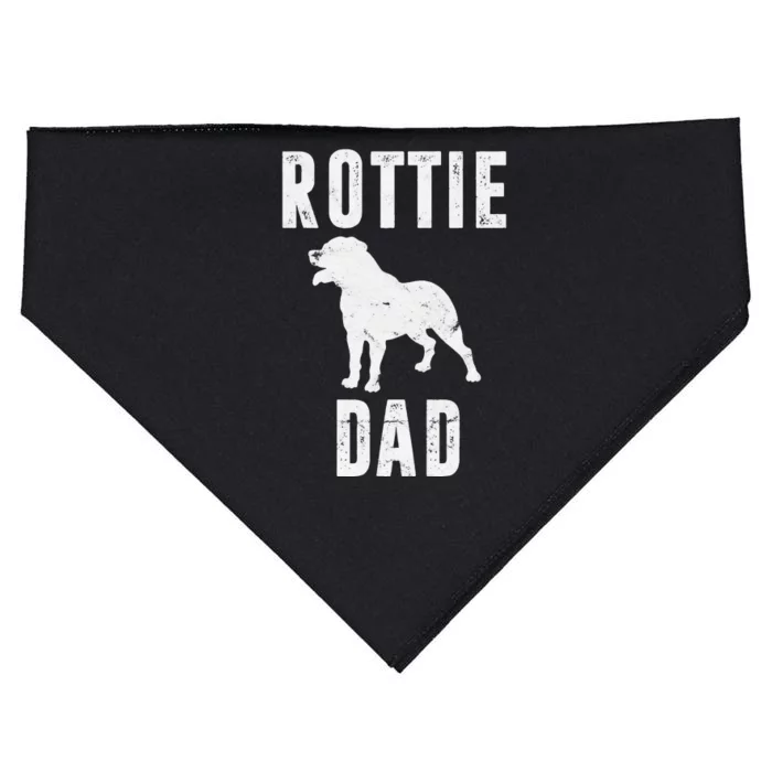 Vintage Rottweiler Dad Gift Rott Dog Daddy Rottie Father USA-Made Doggie Bandana