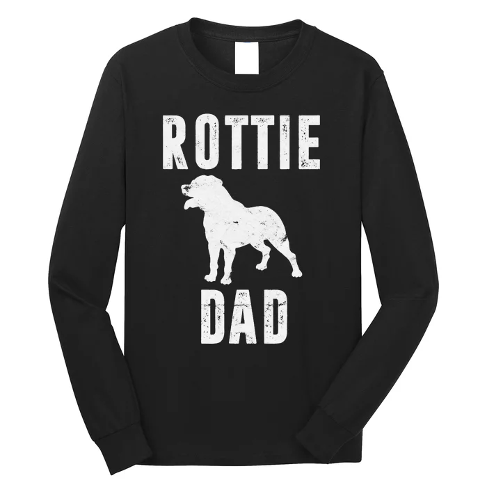 Vintage Rottweiler Dad Gift Rott Dog Daddy Rottie Father Long Sleeve Shirt