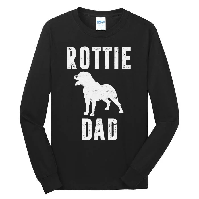 Vintage Rottweiler Dad Gift Rott Dog Daddy Rottie Father Tall Long Sleeve T-Shirt