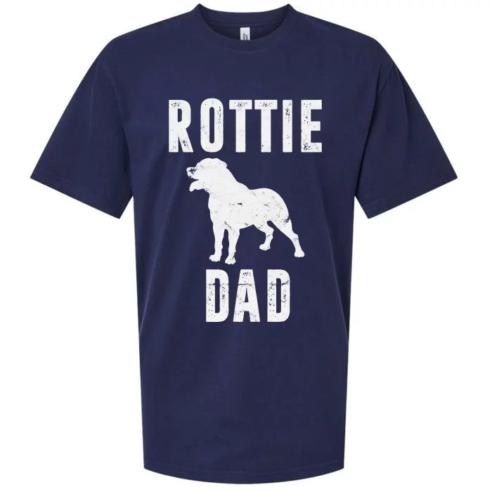 Vintage Rottweiler Dad Gift Rott Dog Daddy Rottie Father Sueded Cloud Jersey T-Shirt