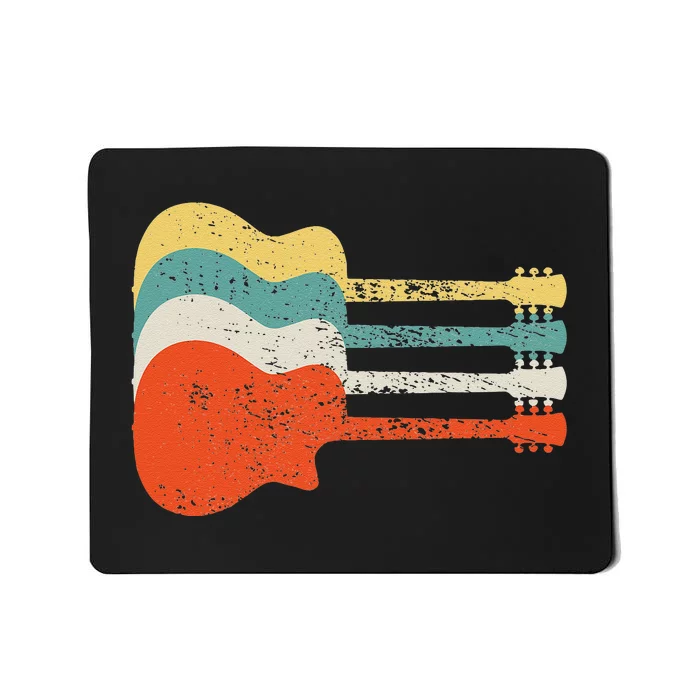 Vintage Retro Distressed Guitar Rock Music Fan Mousepad